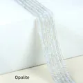 Strands of cylindrical opalite spacer beads for DIY jewelry with milky white finish - 2x4mm Spacer Beads (Approx. 150 Beads/Strand) / Synthetic Opal