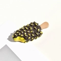 Funny fried egg hair clip with a creative brown chocolate ice cream design shape - 3# Mini Ice Cream
