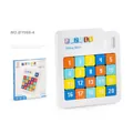 Magnetic sliding number puzzle toy 20 pieces with blue retail box packaging - Number 4x5 Style (BY068-4)