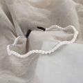 Elegant wavy headband with white pearls and flexible metal frame for women - 12# Wave Pearl Headband