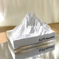 White Alps mountain aroma stone diffuser on transparent base with black logo - Gardenia / White Mountain