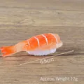 Artificial shrimp sushi model 6.5cm length and 12g weight realistic PVC food prop - Large Tail Shrimp Sushi (Small) / Orange Red