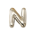 Pendentif lettre N alphabet doré avec gravure étoile pour bijoux personnalisés - Lettre N