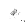 Silver hollow flower aluminum hair ring accessory for dreadlocks with size parameters - Silver