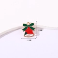 Christmas bell charm pendant with red and green enamel coating in 1.5cm size - Christmas Bell