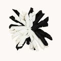 Handmade black and white corker ribbon hair clip with spiral grossgrain ribbon design - Black and White