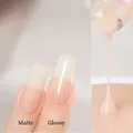 Plant-based gel nail polish in Y011 Jade Nude with matte and glossy finish effect - Y-011 Jade Nude