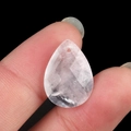 Colgante de gota de agua en cristal transparente facetado 13x18mm para joyas DIY - Cristal de roca