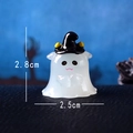 Luminous Halloween ghost animal figurine with black hat for garden and car decor - Luminous Halloween Black Hat Ghost