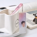 Pink glittery acrylic ruler pendant with Li Xian portrait for student stationery pens - Star Ruler - Pink