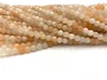 Perles rondes en pierre naturelle pêche et blanc pour accessoires de bijoux DIY - 4MM Env. 90 Perles / Aventurine Rose Clair