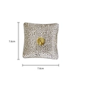 Portaincenso quadrato in metallo martellato dorato, base per incenso lussuosa da 7,6 cm - Argento