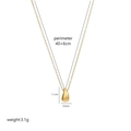 Collar con colgante de gota de oro para mujer con cadena ajustable de 40+6 cm - Dorado