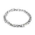Fashionable titanium steel blade chain necklace with interlocking geometric links - Single Layer Bracelet (KB155795-Z)