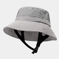 Detail of grey sun hat showing breathable mesh panels and adjustable chin strap - M(56-58cm) / Light Gray