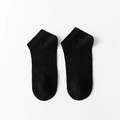Socquettes pour hommes en maille respirante noire, idéales pour l'été et le sport - Taille unique / Noir (FAQ1)