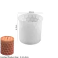 Dot cylinder silicone mold for aromatherapy candles showing dimensions and finished size - Style 1 Polka Dot Cylinder