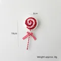 Weihnachtslutscher mit rot-weißen Spiralen und Schleife, 19cm hoch, Gewicht ca. 8g - Kleiner Wirbel-Lutscher