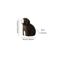 Cute black and white ceramic dog ornament, 6.5cm height, minimalist desktop decor accessory - Dog (HP616)