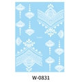 White henna tattoo sticker model W-0831 with intricate mandala patterns and bohemian style - Mandala Tassel Style (W-0831)