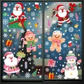 Christmas static window clings featuring Santa Claus, gingerbread man and snowman designs - 5-Pack Combination BQ414+421+467+468+470