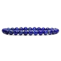 Minimalist men's beaded bracelet with 8mm natural deep blue lapis lazuli round stones - 6mm Lapis Lazuli