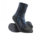 Professional 3mm camouflage neoprene diving socks with anti-slip soccer pattern sole - Camouflage Blue Bw3039-l / M (size 38-39)