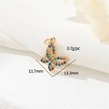 14K gold butterfly pendant with colorful zircon stones for DIY jewelry making - 14K Gold-h-12581