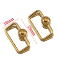 Golden rectangular and spherical stainless steel jewelry connector, sizes 16mm and 25mm - 03 Rectangular Ball Connector - Gold