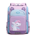 Purple unicorn ergonomic backpack with star pattern and spacious design for girls - Unicorn / Light Purple