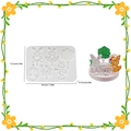 Easter silicone mold for DIY resin crafts featuring rabbit and egg elements 18cm - Easter Decoration - Plugin E
