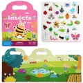 Micro Insect theme reusable puffy sticker book with folding scene for kids early learning - Micro Insects