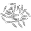 Detalle de cierres de rosca de metal plateado para crear collares y pulseras DIY - 3*13mm / Blanco K-1#