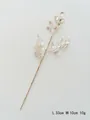 33cm Decorative gold glitter Christmas branch accessory with transparent resin leaves - Branch 23020