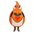 Inflatable pumpkin monster costume with orange wizard hat for Halloween party dress-up - Witch Pumpkin / One Size