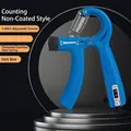 Dark blue adjustable hand gripper 5-60kg with mechanical counter for wrist strength training - Counting Non-padded / Blue