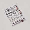 Détail de stickers à ongles 5D en relief avec cœurs roses et nœuds noirs élégants - to3515 Rose Noir Motif Gingham Coeur Noeud