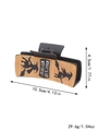 Halloween PU hair claw clip featuring What's Up Witches text and broom silhouette - Halloween Witch Pattern