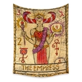 Close-up of The Empress tarot tapestry showing detailed vintage mystical wall art print - The Empress (ZJ606-2) / 73X95CM (Brushed Fabric)
