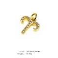 Golden Aries zodiac charm with zircon micro-paving for DIY necklace bracelet accessory - 1 (Aries)