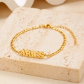 Detail of gold Aries zodiac pendant on a flat link chain with adjustable lobster clasp - Gold Aries