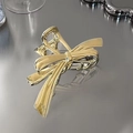 Elegant gold metal butterfly hair claw clip with a high-shine mirror finish - Minimalist Mirror Bowknot / Large / Gold