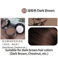Polvere ombreggiante per capelli 01 marrone scuro con spugnetta e specchio integrato - Marrone Scuro #1