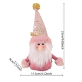 Gnomo di Natale rosa con cappello di paillettes e dimensioni 23x11,5 cm per decoro - Ciondolo Babbo Natale Gnomo Rosa