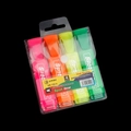4-color highlighter set with pink, orange, yellow and green markers for office use - 4 Colors Set (QB Series) / Chisel Tip