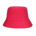 Vibrant rose red cotton bucket hat with reinforced stitched brim for sun protection - Rose Red