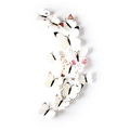 Set of 12 3D cream and yellow butterfly wall stickers with realistic black spots decoration - Adhesive Style / White Single Layer 12PCS