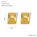 Detaillierte Maße und Gewichtsangaben für vergoldete Edelstahl-Ohrstecker aus 18 Karat Gold - 18K Gold / Gold