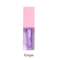 Glossy mirror water lip glaze in Grape purple shade with pink square cap and applicator - 4Grape