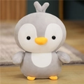 Weiches Pinguin-Plüschtier in Grau und Weiß mit gelbem Schnabel, ideal für Kinder zum Kuscheln - Grau / 35cm